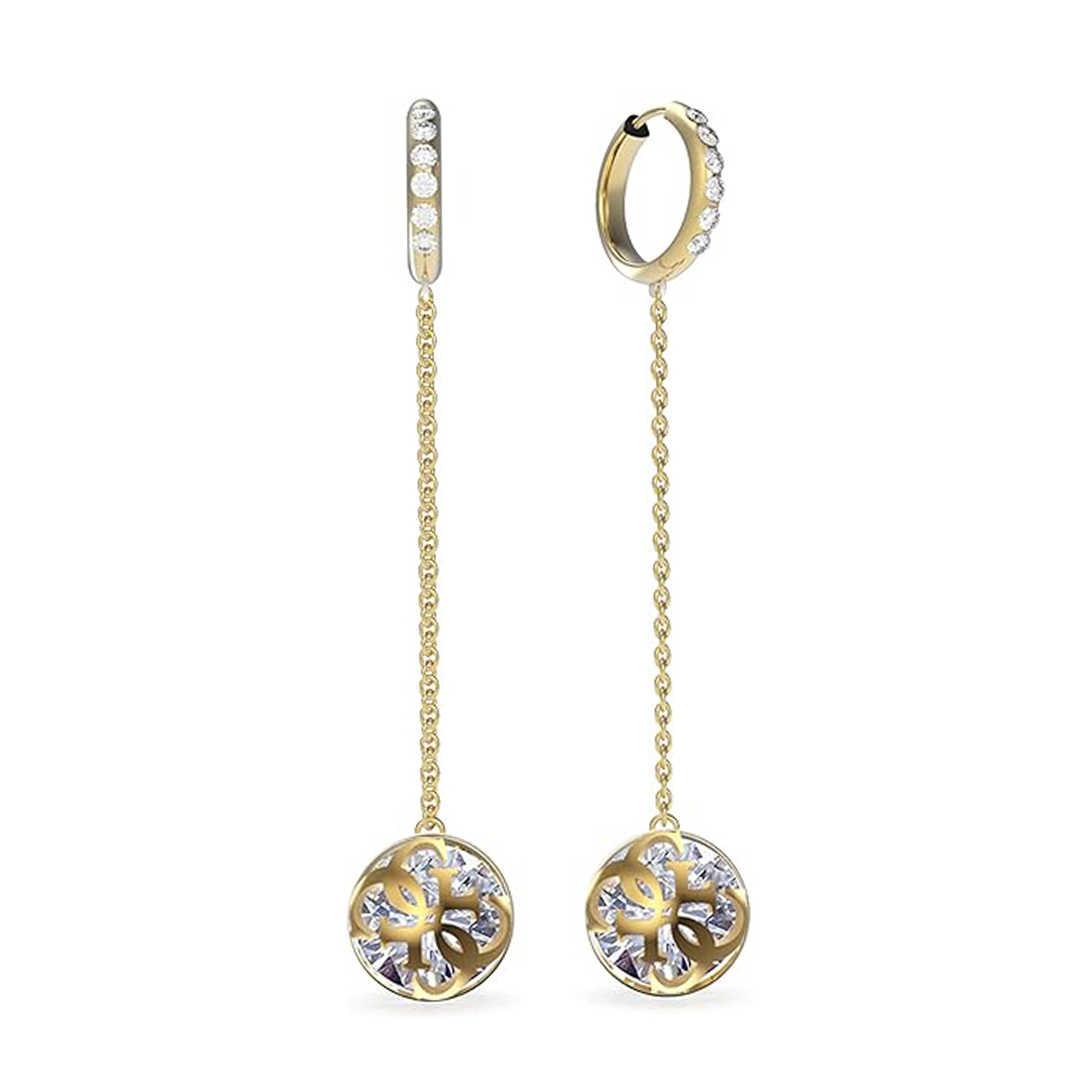 BOUCLE D'OREILLES GUESS FEMME SIMPLE ACIER ARGENT